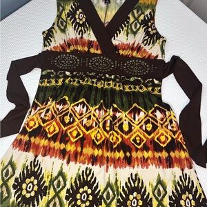 IZ Byer Medium Boho Studded Dress